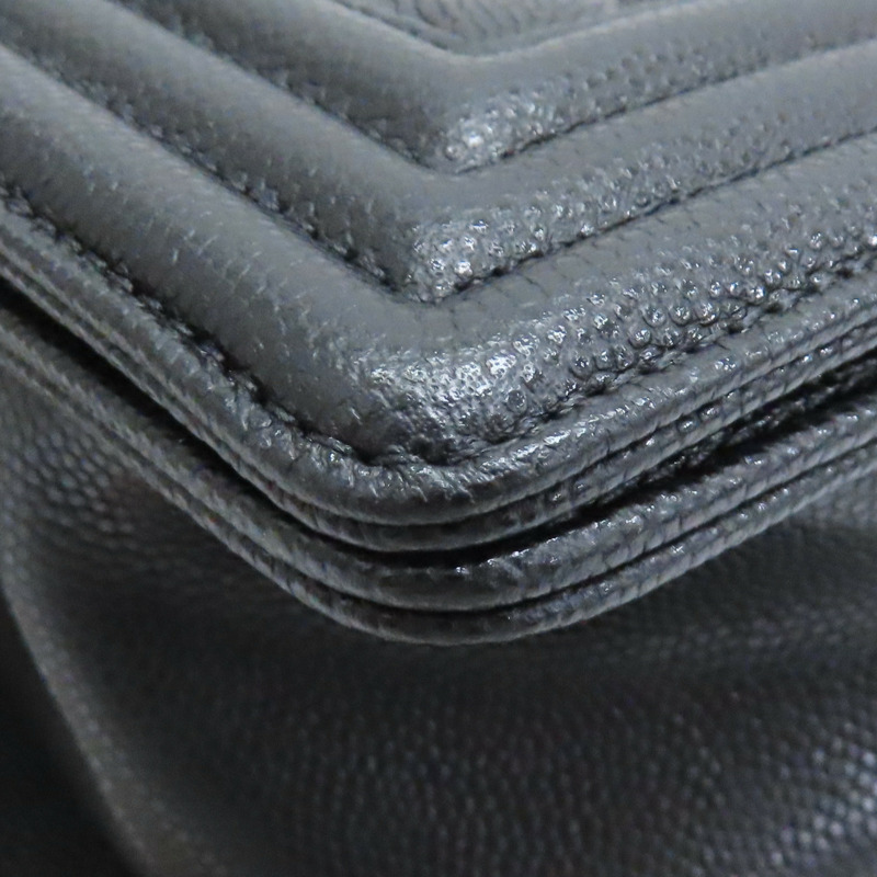 黑色 荔枝紋 牛皮 Boy 20 肩背包 A67085-10