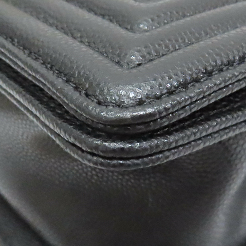 黑色 荔枝紋 牛皮 Boy 20 肩背包 A67085-11