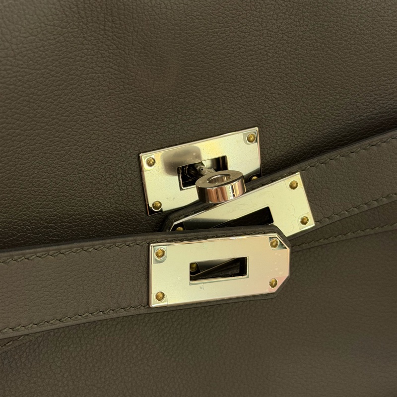 Hermes Kelly messenger灰色-3