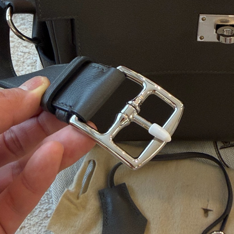 Hermes Kelly messenger灰色-6