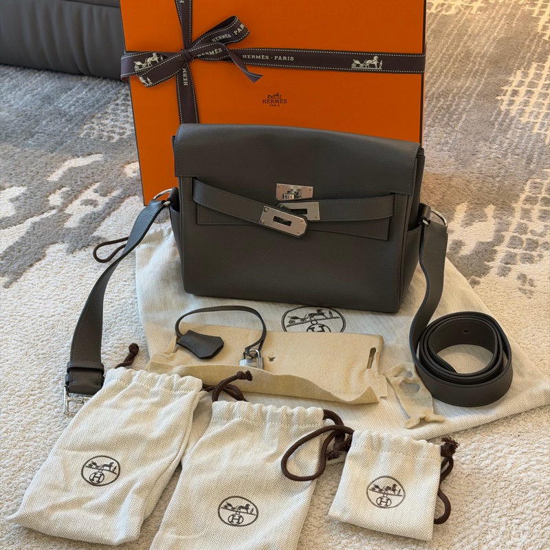 Hermes Kelly messenger灰色-23