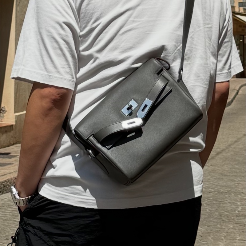 Hermes Kelly messenger灰色-24