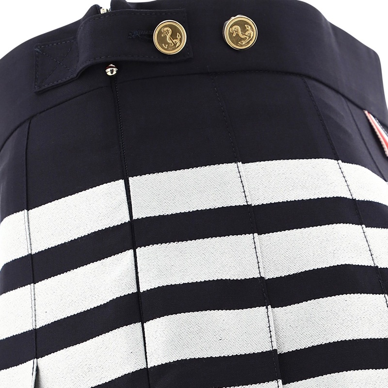 Thom Browne 女士 條紋羊毛半身裙IT-34 IT-36 IT-38 IT-40 IT-44 IT-46碼-1
