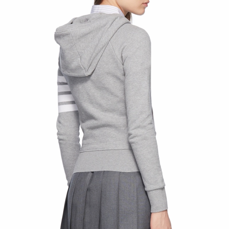 Thom Browne 女士 條紋長袖拉鍊連帽衛衣IT-36 IT-38 IT-40 IT-42 IT-44 IT-46 IT-48碼-4