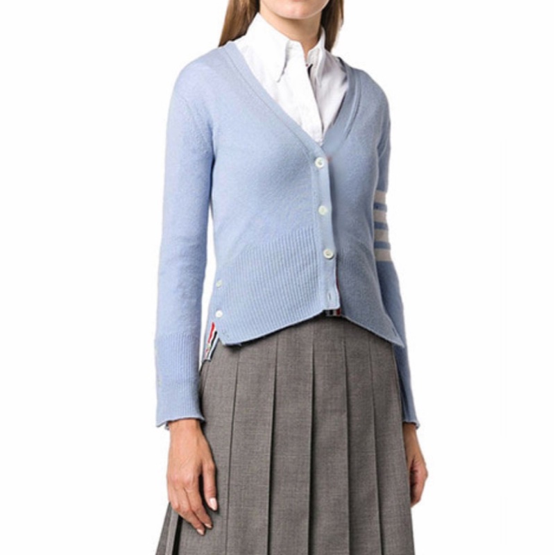 Thom Browne 女士 V領開司米羊絨開衫IT-38 IT-40-2