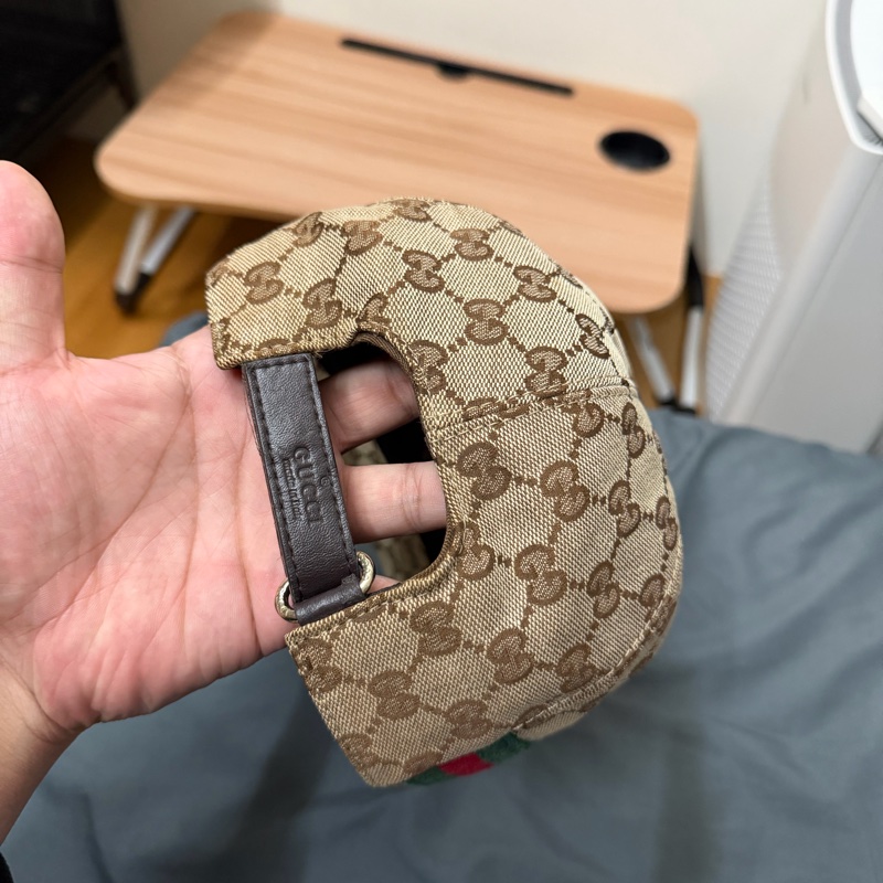 Gucci緹花布拼綠紅綠帽子 棒球帽-4