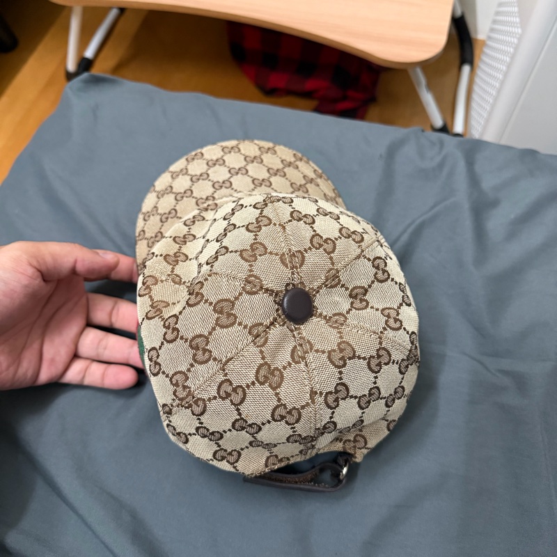 Gucci緹花布拼綠紅綠帽子 棒球帽-7