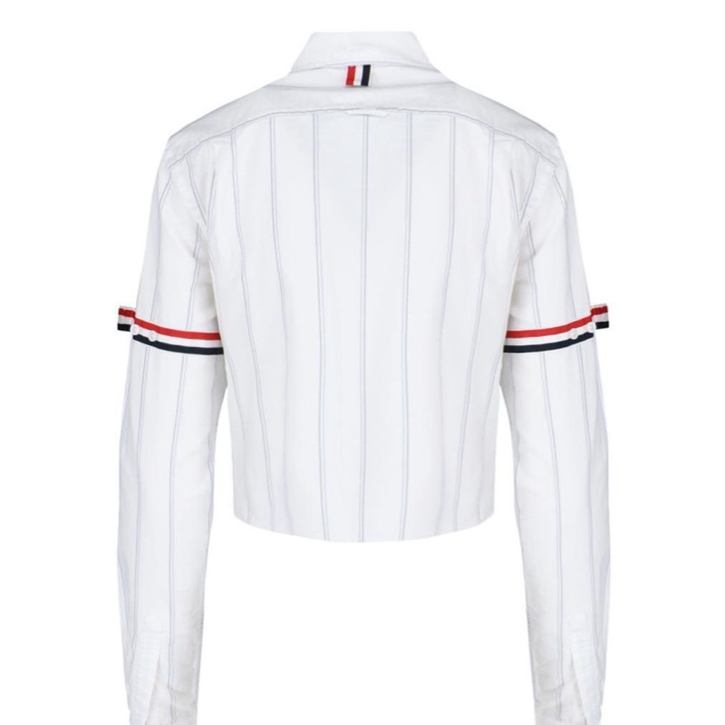 Thom Browne 女士 條紋牛津袖短款襯衫IT-38 IT-40 IT-42碼-8