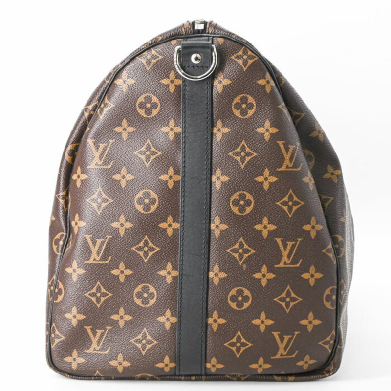 路易威登 Louis Vuitton Boston Bag Monogram Macassar Keepall Bandouliere 55 Brown M56714-4