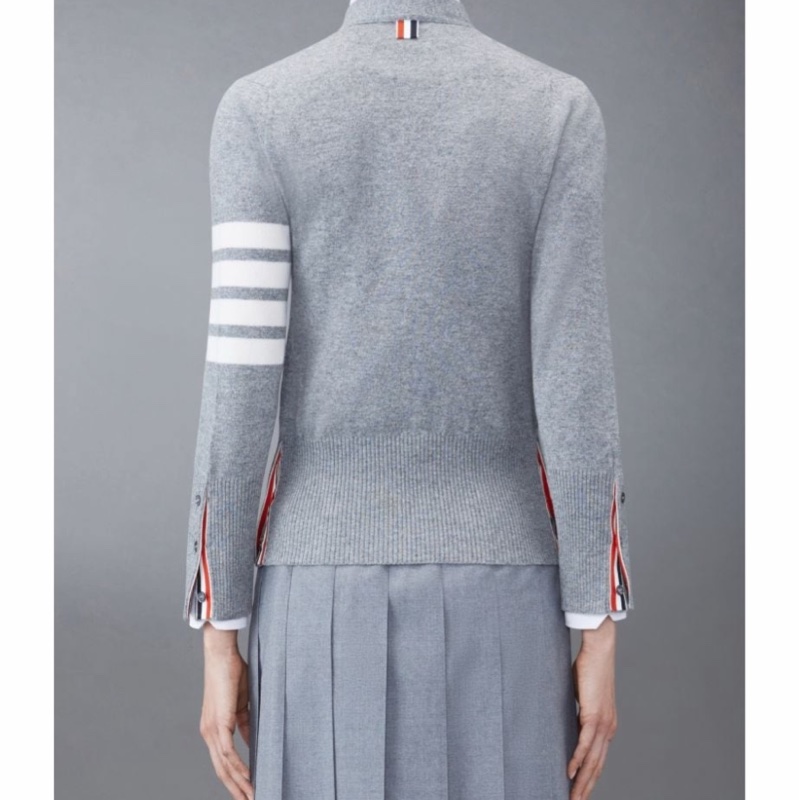 Thom Browne 女士 羊絨4條紋V領開衫IT-38-2