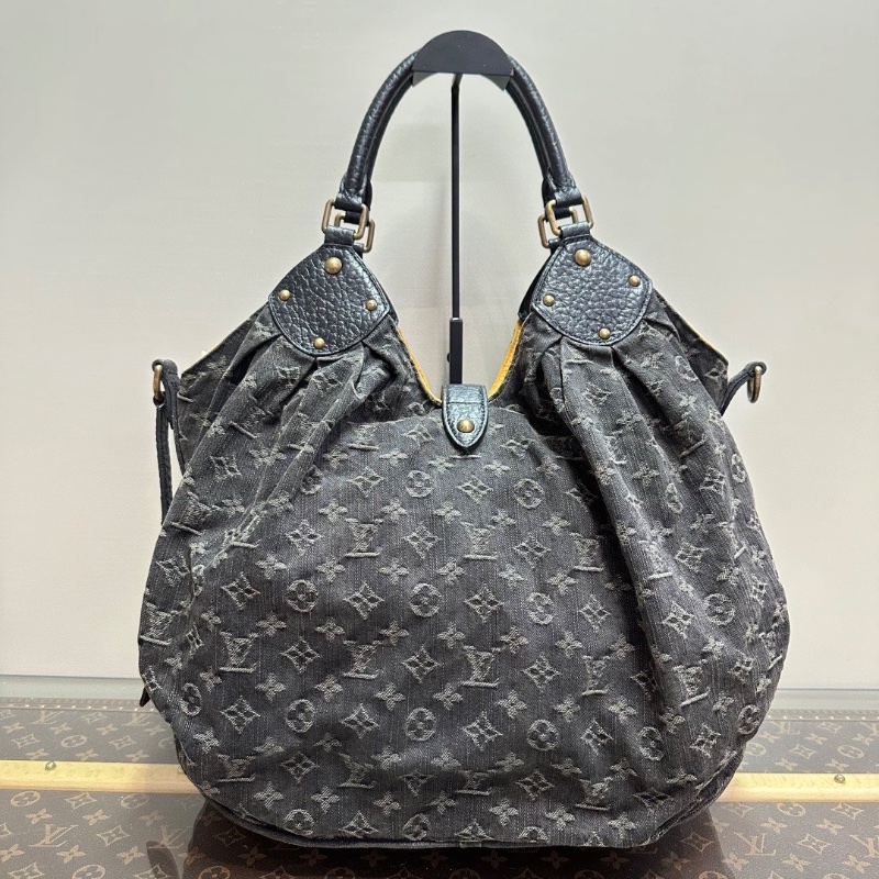 LV黑色牛仔丹寧hobo托特包40*26*18 98新配件塵袋-6