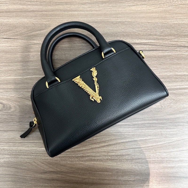 VERSACE黑金手提斜背包25*16*7 99新配件塵袋-5