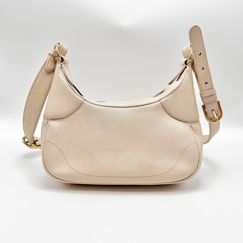 GUCCI 米白色金扣Aphrodite 單肩腋下新月包26*20*7 98新配件塵袋-6