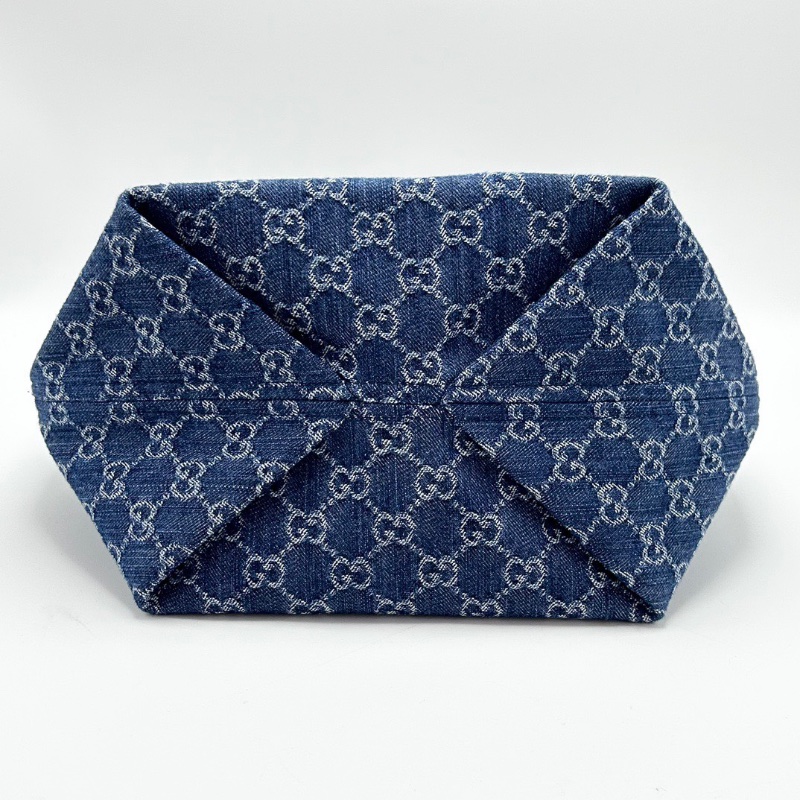 GUCCI Totissima系列丹寧 牛仔小號手提腋下托特包22*20*18.5 全新閒置配件塵袋-4