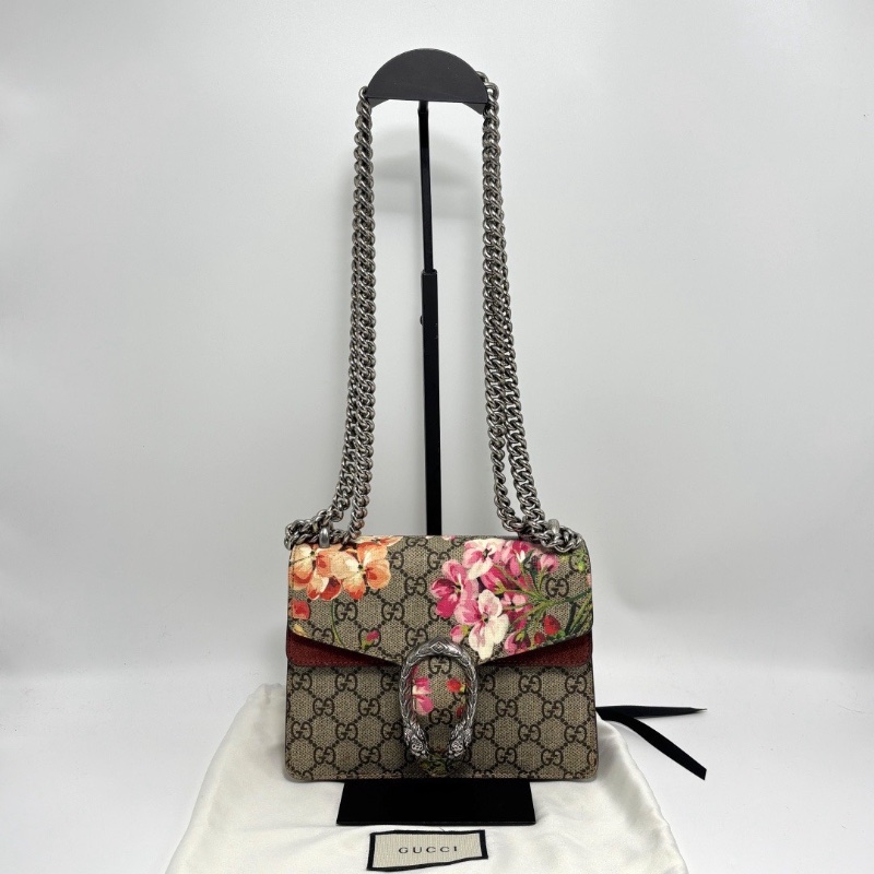 GUCCI dionysus花卉酒神小號肩背斜背包20*15.5*5 98新配件塵袋-1