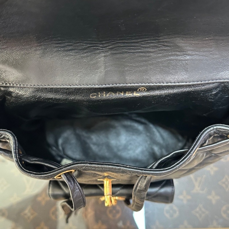CHANEL 黑金中古duma後背包22*22*10 98新配件塵袋-2