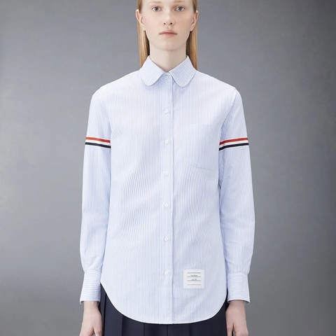 Thom Browne 女士 條紋細節襯衫IT-36 IT-38 IT-40 IT-42 IT-44 IT-46碼