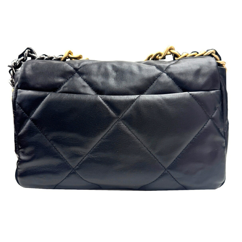 香奈兒 19 手提包鏈條單肩包 AS1160 羊皮 Coco 標誌女士-1