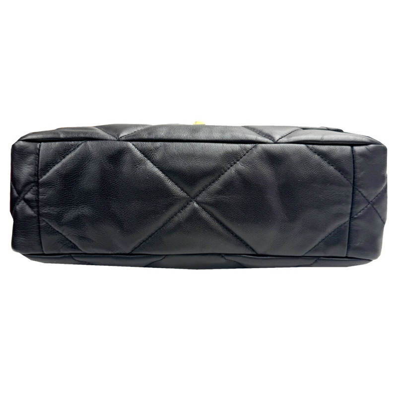 香奈兒 19 手提包鏈條單肩包 AS1160 羊皮 Coco 標誌女士-4