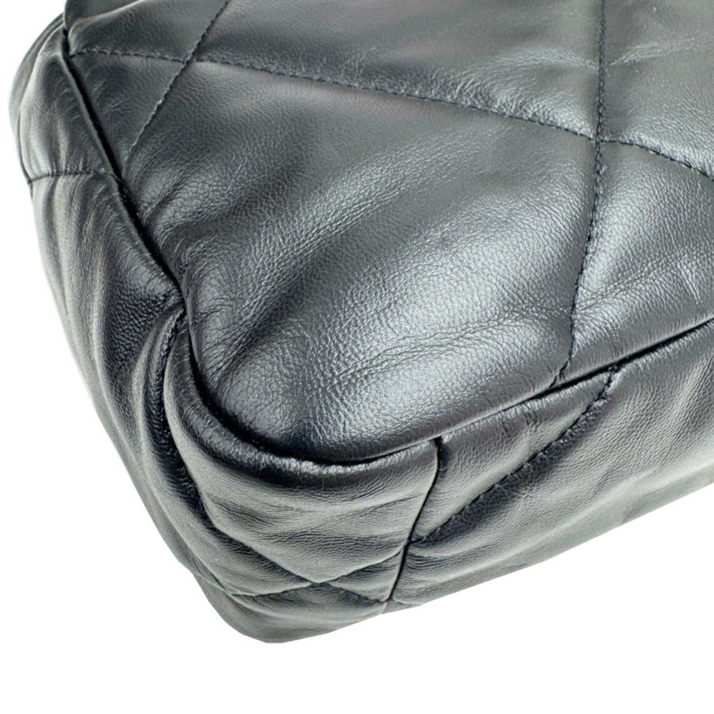 香奈兒 19 手提包鏈條單肩包 AS1160 羊皮 Coco 標誌女士-8