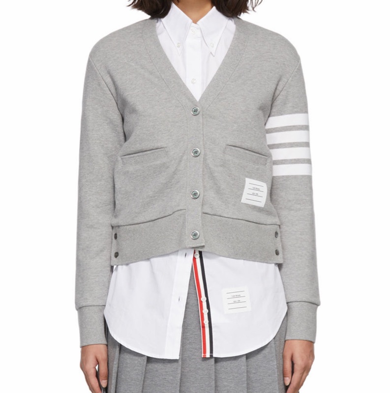 Thom Browne 女士 四條紋V領開衫IT-38-1