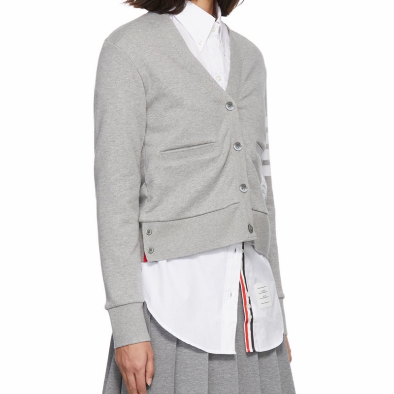 Thom Browne 女士 四條紋V領開衫IT-38-2