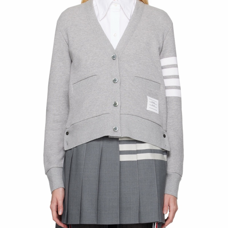 Thom Browne 女士 四條紋V領開衫IT-38-6