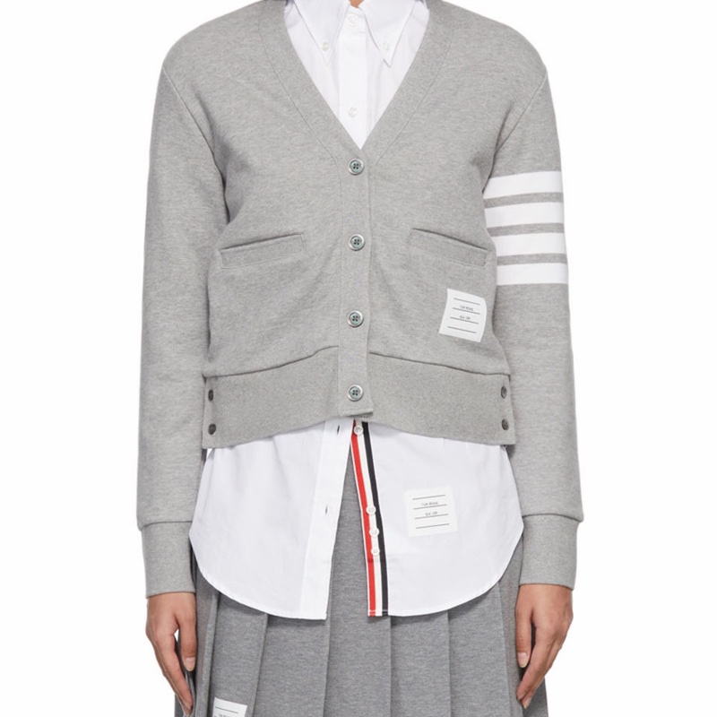 Thom Browne 女士 四條紋V領開衫IT-38-8