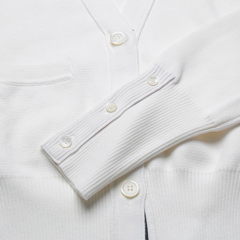 Thom Browne 女士 4 條紋V領開衫IT-36 IT-38 IT-40 IT-42碼-4