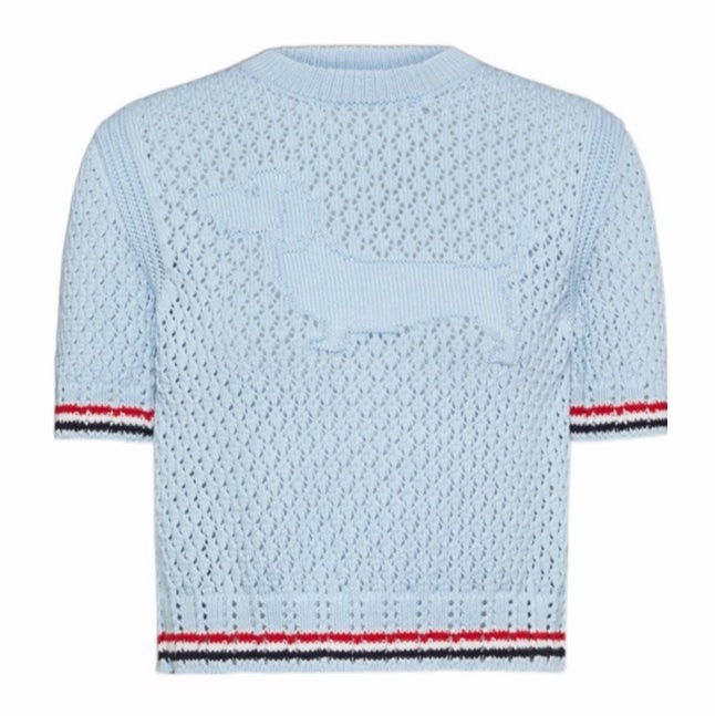 Thom Browne 女士 棉質鏤空針織T恤IT-36 IT-38 IT-40 IT-42 IT-44碼-0