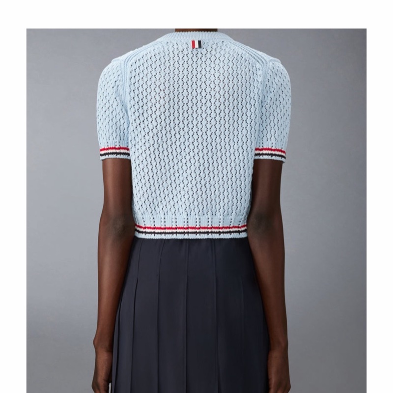Thom Browne 女士 棉質鏤空針織T恤IT-36 IT-38 IT-40 IT-42 IT-44碼-2