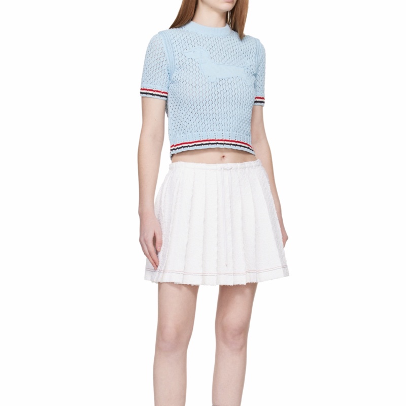 Thom Browne 女士 棉質鏤空針織T恤IT-36 IT-38 IT-40 IT-42 IT-44碼-3