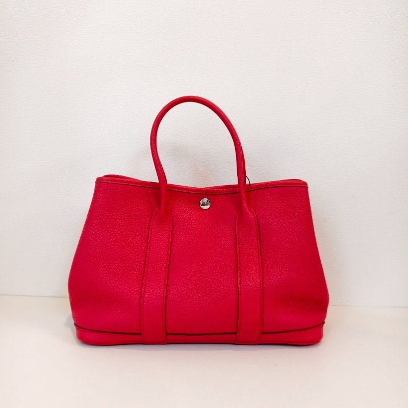 愛馬仕/Hermes 5x 辣椒紅 花園30 togo皮面 T刻 2015年 30*21*13cm 97新-1