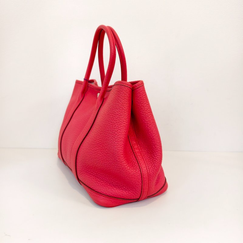 愛馬仕/Hermes 5x 辣椒紅 花園30 togo皮面 T刻 2015年 30*21*13cm 97新-4