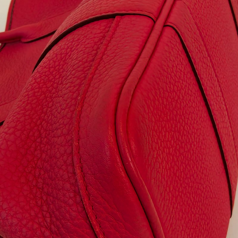 愛馬仕/Hermes 5x 辣椒紅 花園30 togo皮面 T刻 2015年 30*21*13cm 97新-17