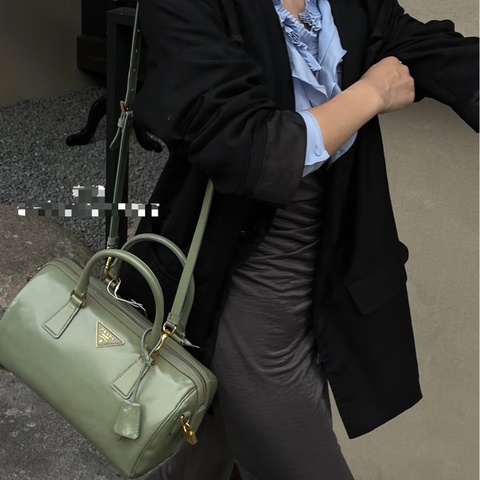 Prada 抹茶綠波士頓包