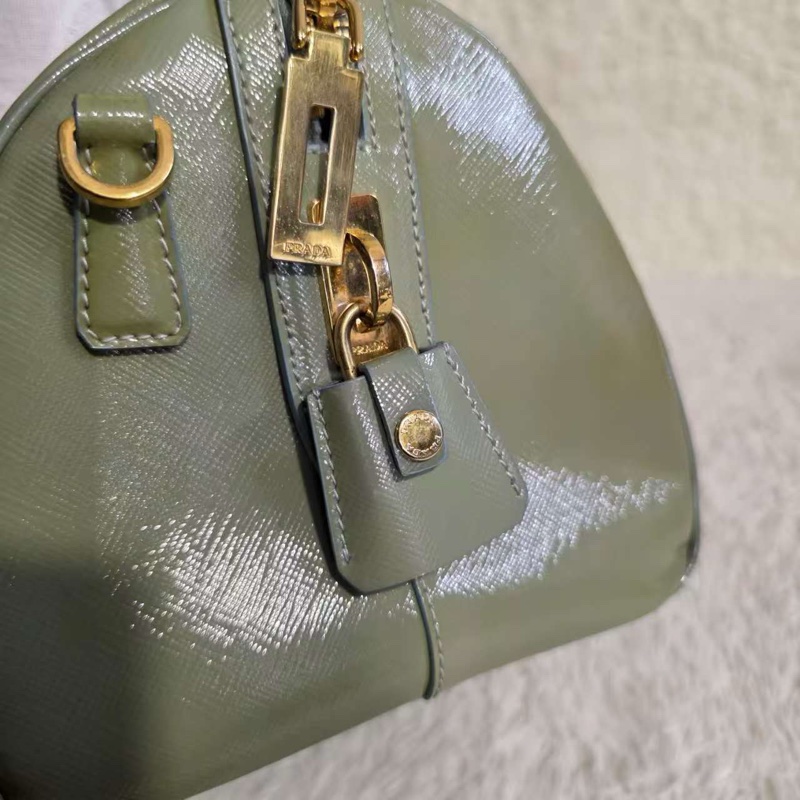 Prada 抹茶綠波士頓包-7