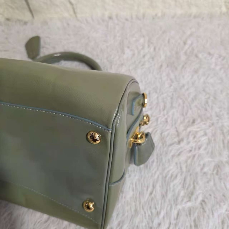 Prada 抹茶綠波士頓包-9