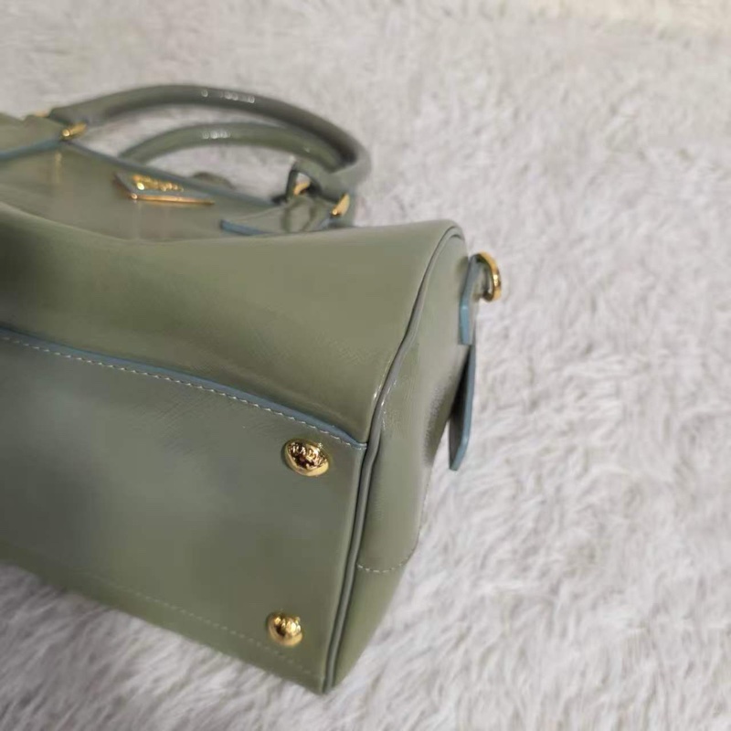 Prada 抹茶綠波士頓包-12