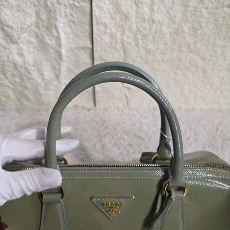 Prada 抹茶綠波士頓包-15