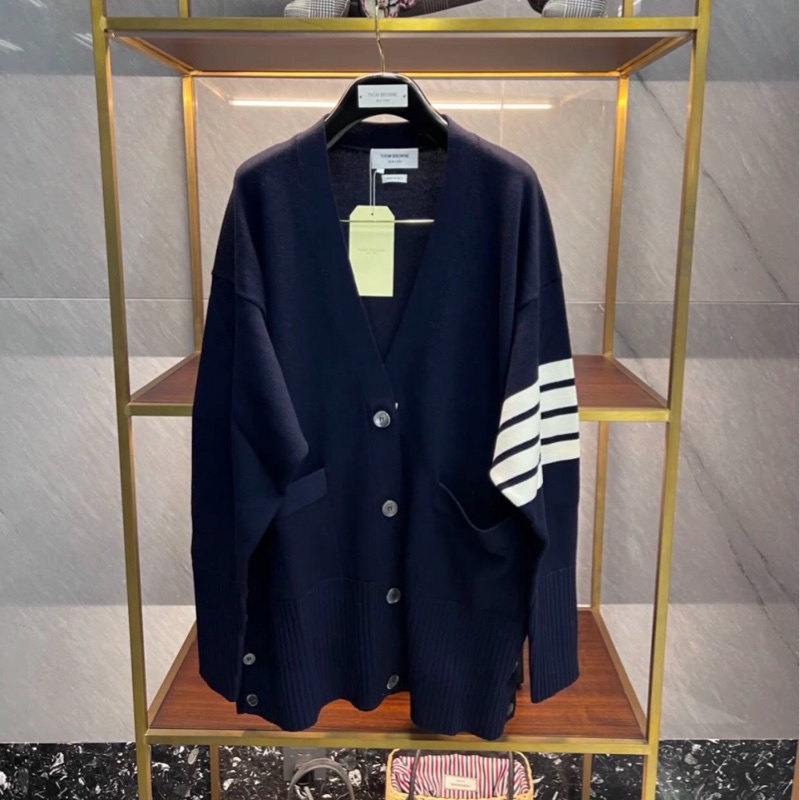 Thom Browne 女士 四道槓大口袋開衫IT-40-0
