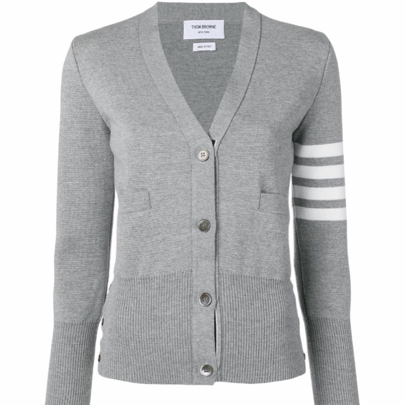 Thom Browne 女士 四條紋羊毛V領開衫IT-36 IT-38 IT-40 IT-42 IT-44碼-0