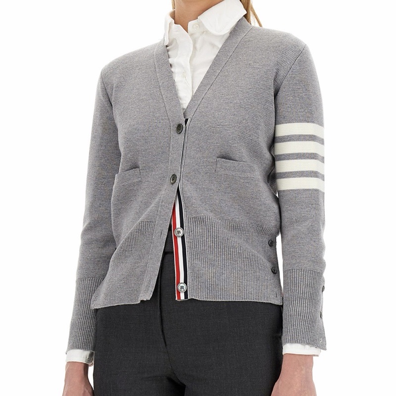 Thom Browne 女士 四條紋羊毛V領開衫IT-36 IT-38 IT-40 IT-42 IT-44碼-2
