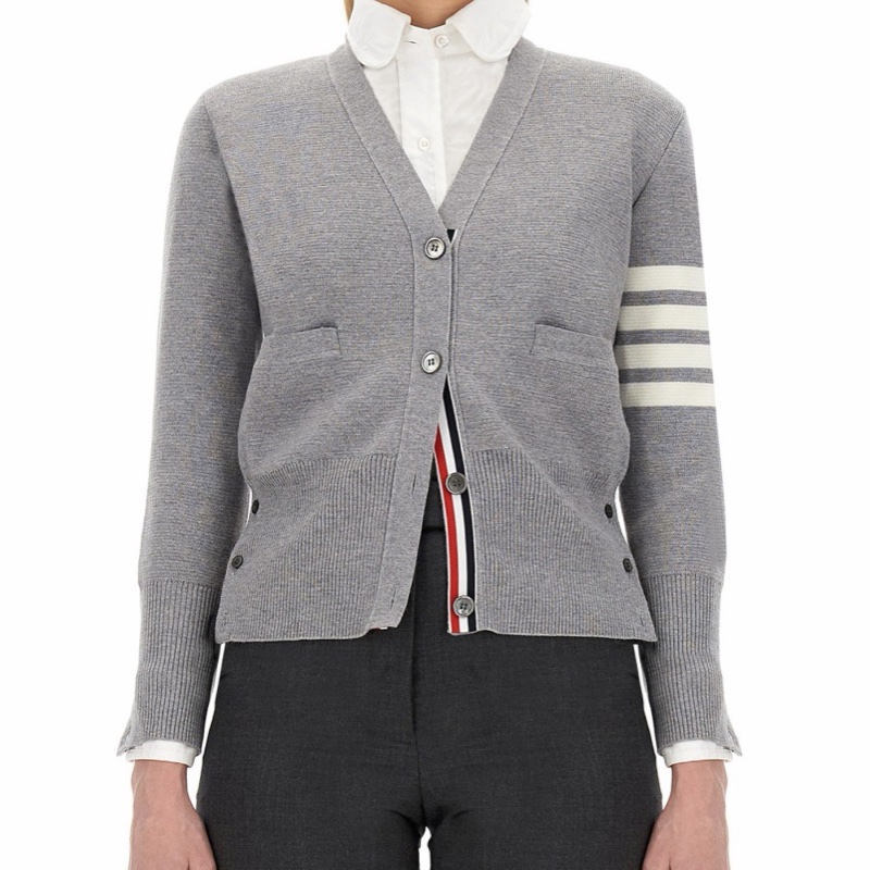 Thom Browne 女士 四條紋羊毛V領開衫IT-36 IT-38 IT-40 IT-42 IT-44碼-3