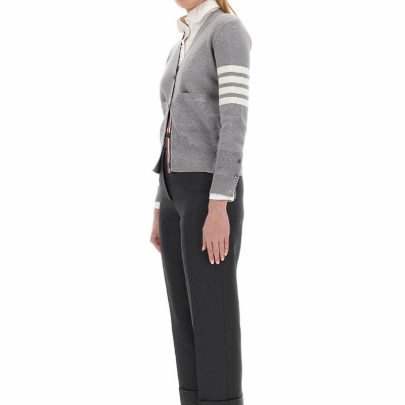 Thom Browne 女士 四條紋羊毛V領開衫IT-36 IT-38 IT-40 IT-42 IT-44碼-5