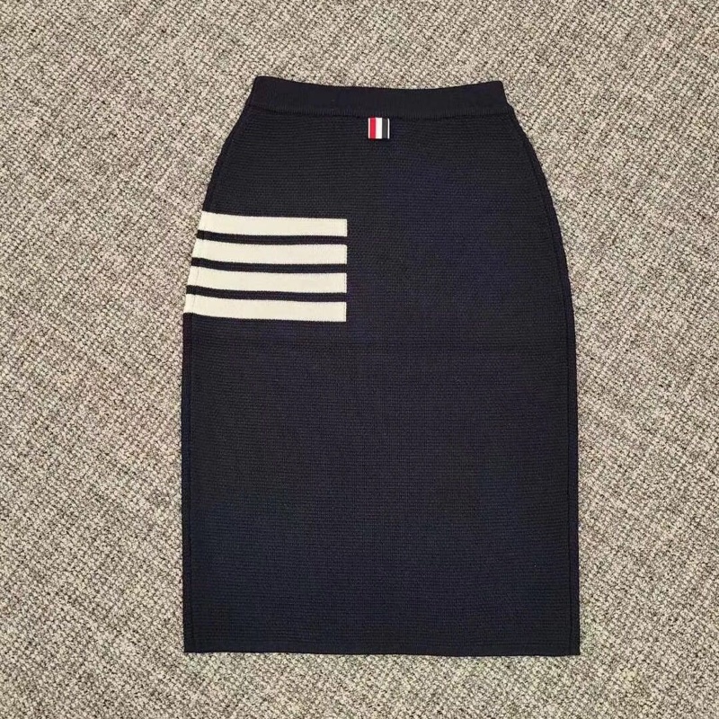 Thom Browne 女士 四槓條紋羊毛半身裙IT-38 IT-40-0