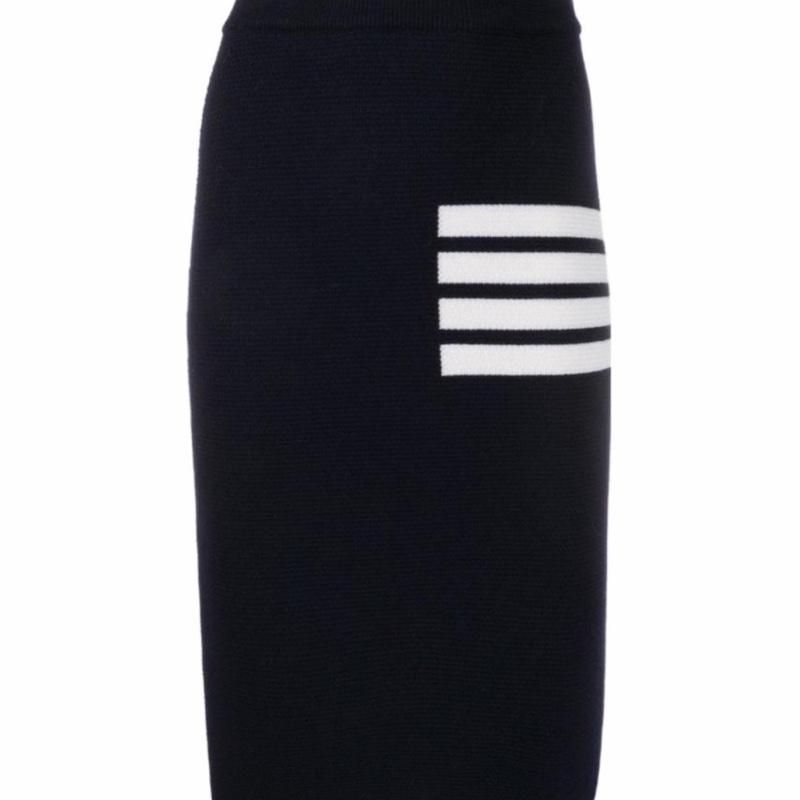 Thom Browne 女士 四槓條紋羊毛半身裙IT-38 IT-40-4