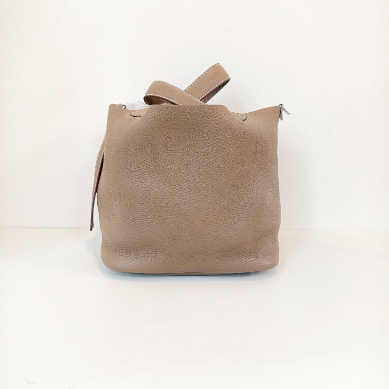 爱马仕/Hermes 菜篮子22 18大象灰togo皮银扣 Y刻 22*22*17cm 97新-1