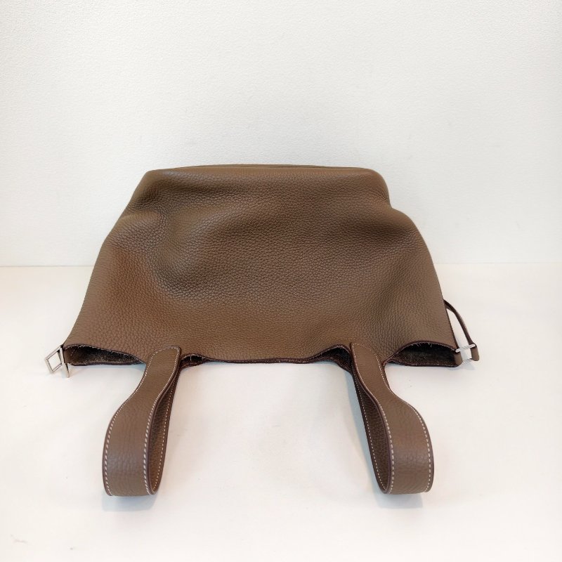 爱马仕/Hermes 菜篮子22 18大象灰togo皮银扣 Y刻 22*22*17cm 97新-2