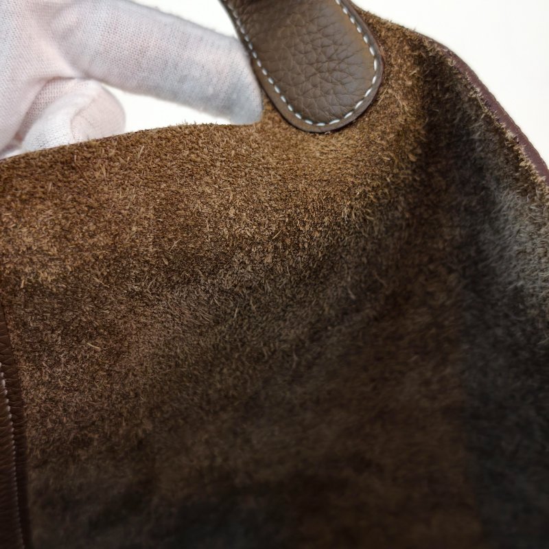 爱马仕/Hermes 菜篮子22 18大象灰togo皮银扣 Y刻 22*22*17cm 97新-10